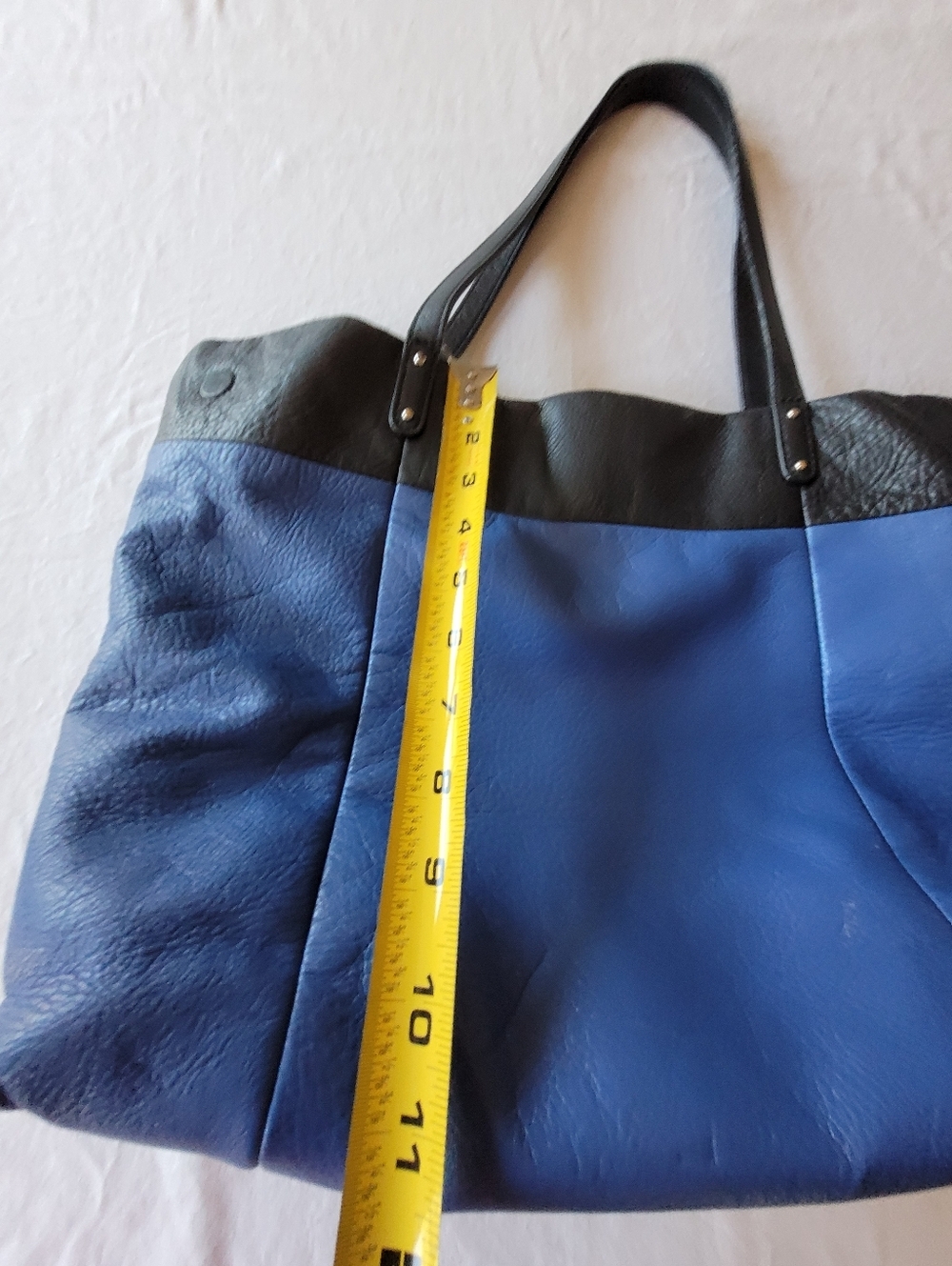 Brighton Black & Blue Leather Shoulder Bag with Tassel - Picture 7 of 13